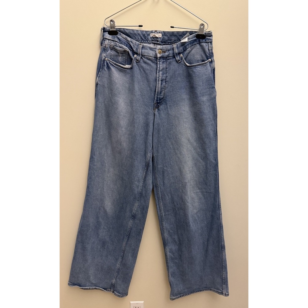Good American High Waist Wide Leg Jeans‎ GSL802T SZ 15 Indigo